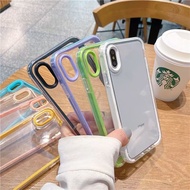 Goodcase🔥Ready Stock🔥เคส ไอโฟน11 กันกระแทก3 in 1 Case For iPhone 11/XR 15 Pro Max 12 13 14 Pro Max iPhone 6 6s Plus 7 Plus 8 Plus SE 2020 XS Max 14 Plus Macaron Transparent Shockproof Phone case Luxury Clear TPU Protective Cover
