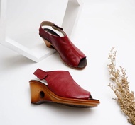 FASHION SANDAL WEDGES TERBARU KULIT SAPI ASLI TINGGI 7 CM/SANDAL WANITA KEKINIAN