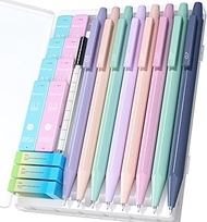 Ponditni Mechanical Pencil Set, with 0.7 0.5 mm 4 Tubes HB Refills & 3PCS Eraser & 8PCS Pretty Mecha