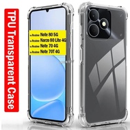 Realme Note 80 TPU Transparent Soft Casing for Realme Note 70 70T Narzo 90 90x 80 Lite Pro 80x Phone