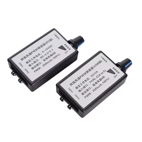 PD QC PWM Speed Controller 1 to 2 12V 4Pin 4-wire PWM Fan Governor Control DC USB TYPE-C Power Suppl