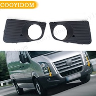 Car Front Bumper Fog Light Cover Trim Mesh Fog Lamp Grill Grille For VW Crafter 2006-2017 2E0807675 2E0807674 Essories