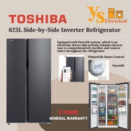 (KL/SEL/N.SEMBILAN) TOSHIBA 623L Side-by-Side Inverter Refrigerator (PMY06)