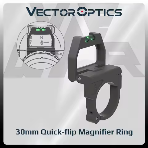 Vector Optics Quick-Flip Turret Mark Magnifier Mount Ring with Level Bubble for Scope