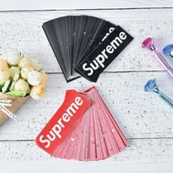 Red And Black Supreme Stickers Snowboard Luggage Car Laptop 9.2*3cmP 50pcs