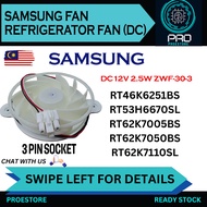 SAMSUNG Refrigerator Fan MOTOR /DC 12V 2.5W ZWF30-3 FAN RT46K6251BS RT53H6670SL RT62K7005BS RT62K705