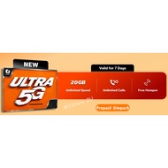 Umobile ULTRA 5G 4G Prepaid Sim