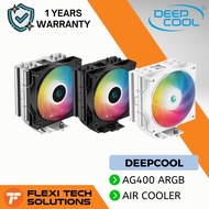 Flexi Tech DEEPCOOL AG400 ARGB CPU Air Cooler Standard / Black / White Compatible with LGA1700