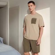 Cotton Modal Home Summer Men's Cool Anti-Mite Short Sleeve Shorts Plus Size Pajamas Suitable for Out