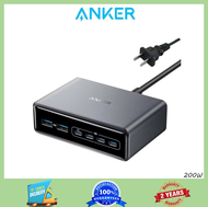 Anker-200W เดสก์ท็อปสถานีชาร์จแบบรวดเร็วเครื่องชาร์จที่ดีที่สุด6พอร์ต USB-C สามารถใส่ได้กับ iPhone P