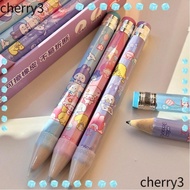 CHERRY Giant Pencil, with Eraser Smooth Large Pencil,  Cartoon Pattern Wooden Huge Pencil Students S