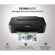 Canon Pixma E470 Printer - Print - Scan - Copy - Wifi Canon E470 Printer