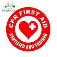 EARLFAMILY 12cm x 12cm Reflective CPR First Aid Helmet Sticker AED EMT Car Sticker Aquaflask Skatebo