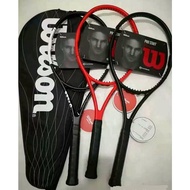 ไม้เทนนิสคาร์บอน Wilson Pro Staff Rf97 Federer สีแดงสีดําพร้อมเชือก