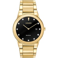 No Citizen Watch Company Citizen Eco-Drive Axiom Quartz Watch, Stainless Steel, Gold Tone (Model: AU