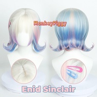 WEDNESDAY ENID SINCLAIR Wig ENID Cosplay Pink Blue Gradient Wig Heat Resistant Synthetic Wig