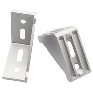 4080 Reinforced Aluminum Right Angle Connection With 90 Degree Clip And Straight Bracket