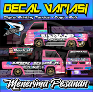 Stiker Full Body Mobil Pick Up L300-Stiker Variasi-Stiker Pink-Stiker Tulisan-Stiker Variasi Mobil P