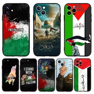 for iPhone 5 5s SE 6 6s 6 7 8 Plus SE X XR XS 17 Air Pro Max Palestine TPU black soft silicone phone