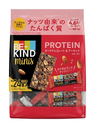 Be-kind 迷你蛋白堅果棒 (黑朱古力果仁) (24 條) 平行進口 此日期前最佳 2027年3月8日