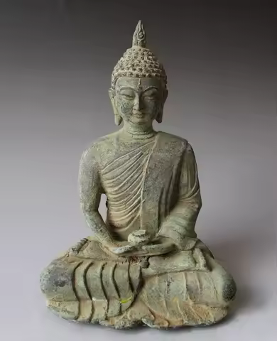 Old Antique Patina Bronze Buddha Statue Amitabha Shakyamuni Rinpoche Buddha