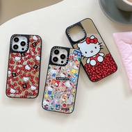 High Quality Casetify Hello Kitty Bowknot Sticker Mirror Casing For IPhone 15 Pro Max 14PLUS 11 12 13 12Pro Case Cover Soft Border Back PC Hard Bumper