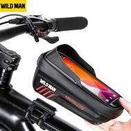 SMT🛕QM Bicycle Bag Phone Holder Mount Bike Phone Support  Case Handerbar Waterproof Frame Top Tube Mtb Bag Tools Accesso