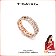 (New) Womens Fashion rings T Series Ring Rose Gold True Wide Diamond Ring Valentines Day holiday gif