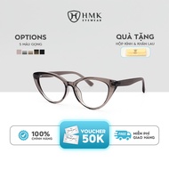 HMK Eyewear Plastic Cat Eye Eyeglass Frames Women's Fashion Trendy Sharp Personality Solid and Durab