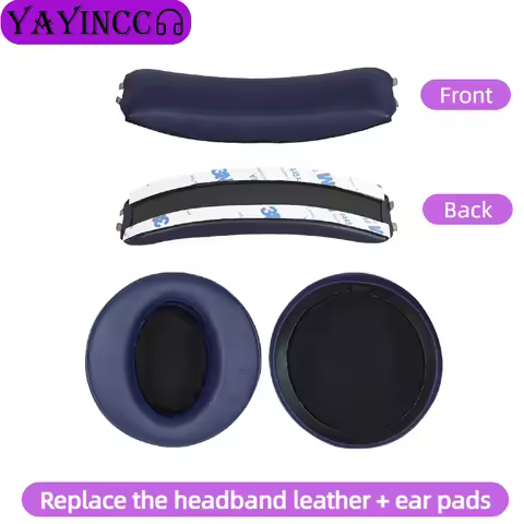 YAYINCC Replacement Leather memory foam Earpads/Head beam cushion For Sony MDR-XB950BT MDR-XB950N1 M