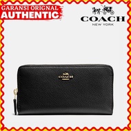 DOMPET WALLET COACH ACCORDION QUILTED LEATHER WANITA BRANDED ORIGINAL