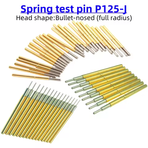 20/100PCS P125-J Spring Test Probe Test Pin PogoPin P125-J1 Electri PCB Test Tool 0.6/1.0/1.7/2.02/3