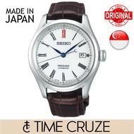 [Time Cruze] Seiko Presage Porcelain Automatic Japan Made Brown Crocodile Strap Men Watch SPB095 SPB
