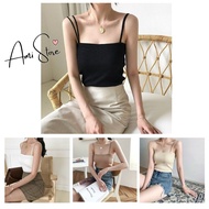 [Liquidation and Sale] Ami 2-strap crop top with double vermicelli noodles hot trend Korean style 2D