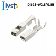 50 / 100 pcs DJ623-W2.8X0.8B automotive connector tinned terminal 2.8 series connector spring G497
