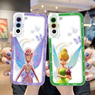 Disney Cute Tinker Bell Girls Cover Clear Angel Eyes Phone Case For OPPO RENO 10 8 8Z 8T 7 7Z 6 6Z 5G 5 5F 4 2 FIND X3 LITE Fransparent Soft Silicone Case