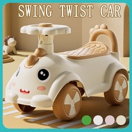 Kids Swing Twist Car 4 Wheels Ride-on Toy with Lights Music Anti-Rollover for Indoor Outdoor Baby Gi