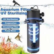 8-25W Silent Aquarium Filter Pump for Fish Tank with UV Light 1800L/H Aquarium Filter