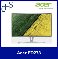 (Original) Acer Monitor ED273 Curved LCD LED 27 INCH (warranty 3 years by Acer SG) | 1920 x 1080 Full HD |Curved 16:9 Display | Samsung curved display|  NVIDIA® G-SYNC® Compatible / AdaptiveSync display | 75 Hz refresh rate |178° Wide viewing angle