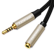 3.5mm TRRS Headphone Extension Cable 3.3 Feet /1M 4 Pole 1/8 Inch Auxiliary Audio Mini Jack Cord wit