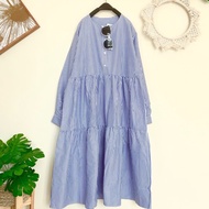 DRESS TUNIK WANITA KEKINIAN 2022 / Dress Wanita Muslimah Casual / Lengan Panjang Model Oversize 030