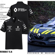 Ready Stock Fleet Renault F1 Racing Fleet Merchandise POLO Shirt Men Women Same Style Summer Printed