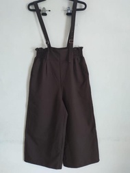 Jumpsuit/Overall/Celana Kulot size M warna Coklat Tua Preloved 01