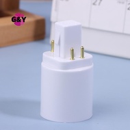 G&Y 3Pcs 4 Pin Conductive G24 To E26/E27 Soet Adapter G24Q Lamp Base Adapter G24Q To Medium Light So