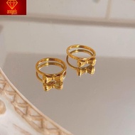 Women man 916 Pure Gold Ribbon Ring 916 Gold Ribbon Ring