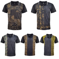 Men Collar T-Shirt Jersey Material | Baju Jersi Kolar Lelaki | Baju T-Shirt Corak Batik Lelaki | Size M-2XL