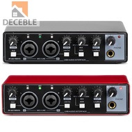 [Deceble.my] MD22 Recording Sound Card 24-bit/192 KHZ USB Audio Interface with Loopback Monitor for 