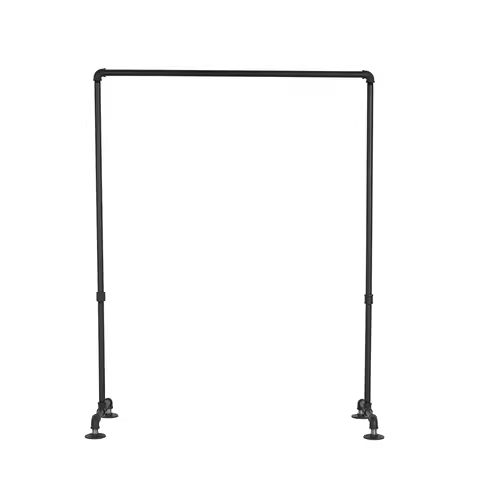 Industrial Pipe Clothing Rack Vintage Style Display Stand 60" H Metal Frame Retail Storage, Customiz