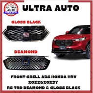 FREE LOGO HONDA HRV VEZEL 2023 FRONT GRILLE GRILL CHROME RS AND DIAMOND  HIGH QUALITY