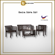 DACIA Sofa Set With Coffee Table Set Sofa Murah 1+1+2+ Meja Kopi Kerusi Sofa Kayu Ruang Tamu Kerusi 